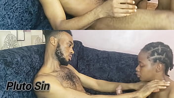 Naughty stepsis giving sloopy blowjob and enjoying her step bro big dick