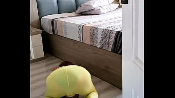 Milf with huge tits caught during yoga reveals futanari surprise