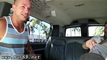 Cartoon boy big eyes gay excited to be on the baitbus