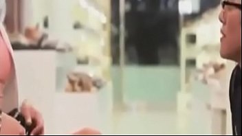 Boy seller with women customer