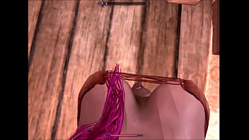 A redheaded female meets a blonde female and they fuck