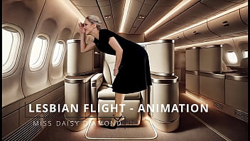 Pussy masturbation with the flight attendant in 1st class animation clone