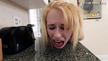 Naughty blonde teen railed real rough