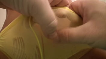 Jenny welch has sexy pantyhose tore off in pov lap dance