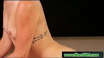 Sexy babe gives nuru massage 07