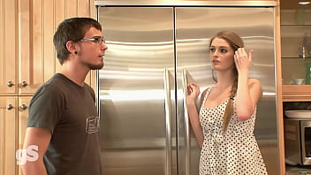 This night that sexy brunette has hot fuck in her wet pussy