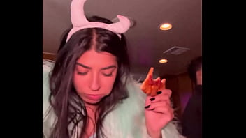 I’m actually a pizza eating monster disguised as a hot girl thanks for the invite party ajonesxxx