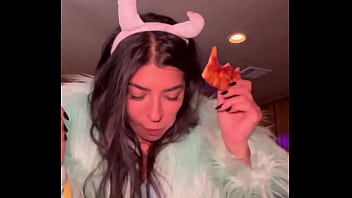 I’m actually a pizza eating monster disguised as a hot girl thanks for the invite party ajonesxxx