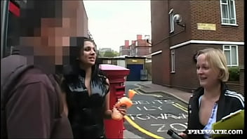 Busty Avalon Dresses Up With Ionie In A Pvc Costume Then Gets Laid thumbnail