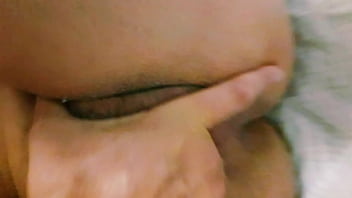 Vaginal and anal masturbation during a greedy and naughty blowjob