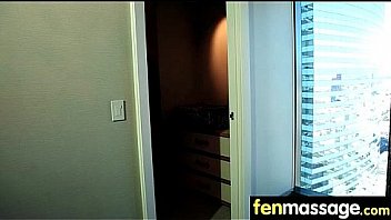 Tanned shaved busty young babe intense orgasm 10