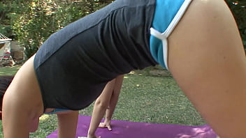 My lesbian yoga instructor make me cum with fingers and tongue