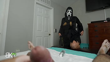 Free ghostface halloween sloppy handjob 1of3