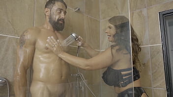 Modest milf takes a homeless man home and discovers how great he can fuck