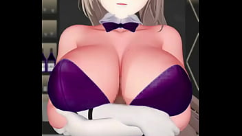 Asuna ichinose hentai boob job blue archive playboy dark purple clothes clip