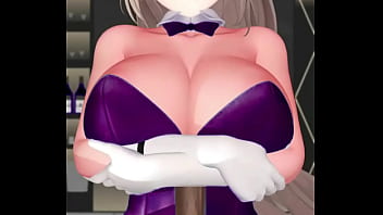 Asuna ichinose hentai boob job blue archive playboy dark purple clothes clip