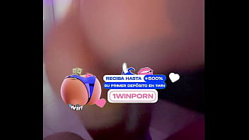 Fitness model riding like a goddess in the kitchen