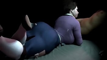 Hot busty asian maid gives young master a blowjob and fuck