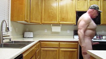 Naked and hard at home