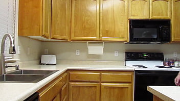 Naked and hard at home