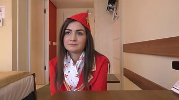 Air hostess anina silk creampied
