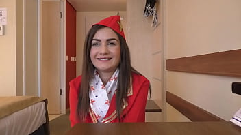Air hostess anina silk creampied