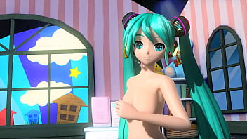 Hatsune miku desnuda bailando tetona