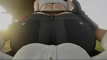 Street fighter sakura worshipping chun li's ass