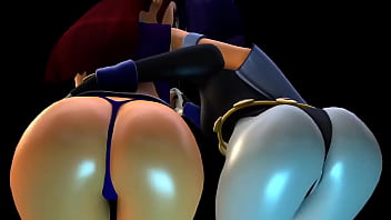 Starfire & raven twerking