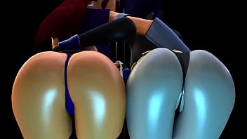 Starfire & raven twerking