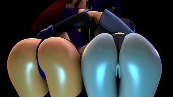 Starfire & raven twerking