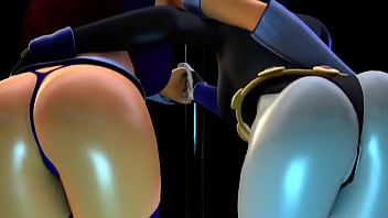 Starfire & raven twerking
