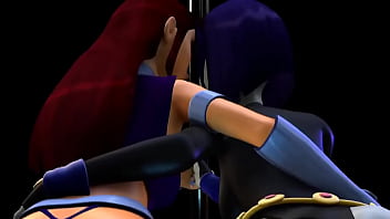 Starfire & raven twerking