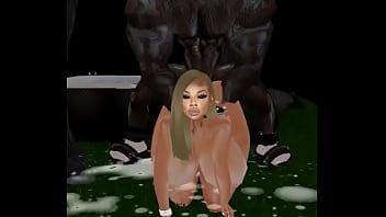 Slutty hoe taking cock in her ass