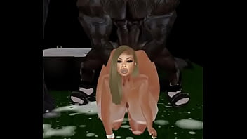 Slutty hoe taking cock in her ass