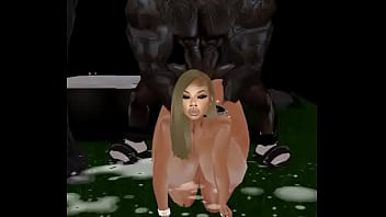 Slutty hoe taking cock in her ass