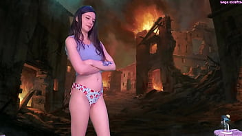 Evil giantess queen sage eldritch defeated by tiny hero