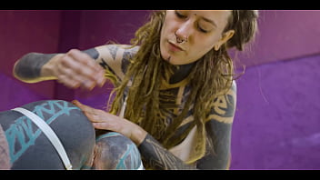 Alternative tattoo teens fucking each other with crazy toys
