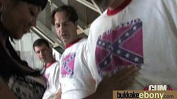 Big tit ebony does a blow bang 1