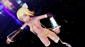 Naked skinny blonde girl dancing mmd by shinshi52