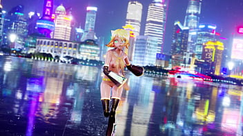 Naked skinny blonde girl dancing mmd by shinshi52