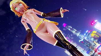 Naked skinny blonde girl dancing mmd by shinshi52
