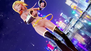 Naked skinny blonde girl dancing mmd by shinshi52