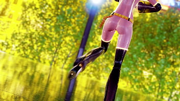 Naked skinny blonde girl dancing mmd by shinshi52