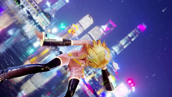 Naked skinny blonde girl dancing mmd by shinshi52