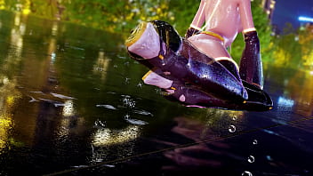 Naked skinny blonde girl dancing mmd by shinshi52