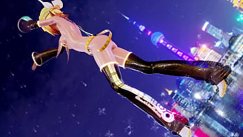 Naked skinny blonde girl dancing mmd by shinshi52