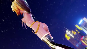 Naked skinny blonde girl dancing mmd by shinshi52