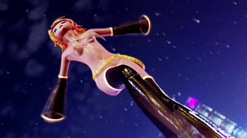 Naked skinny blonde girl dancing mmd by shinshi52