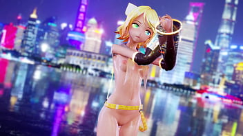 Naked skinny blonde girl dancing mmd by shinshi52